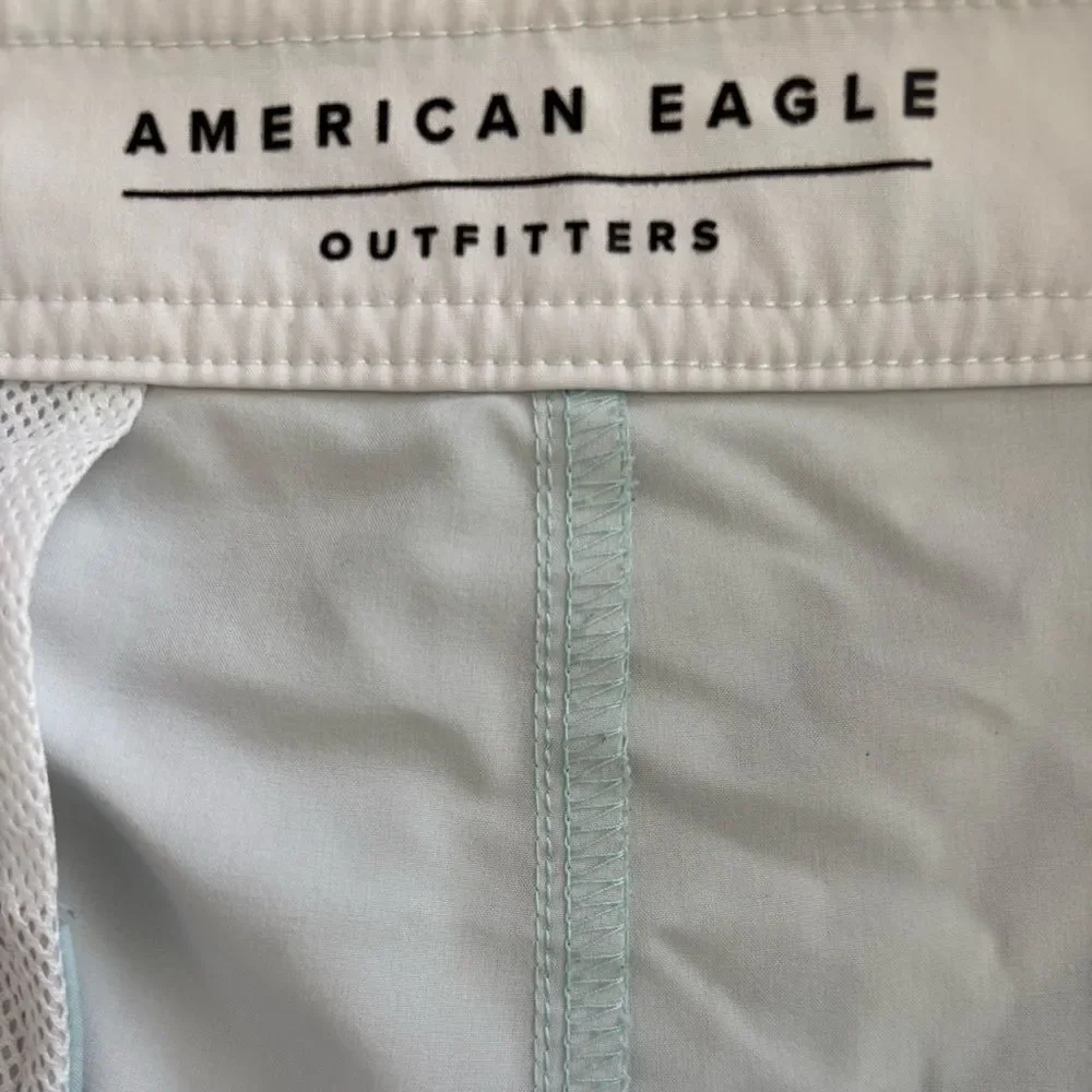 American Eagle Outfitters Men's Tropical Swim Shorts Green Orange